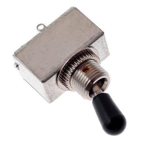 1pcs 3 Way Pickup Selector Switch Chrome Guitar Box Toggle Black Knob