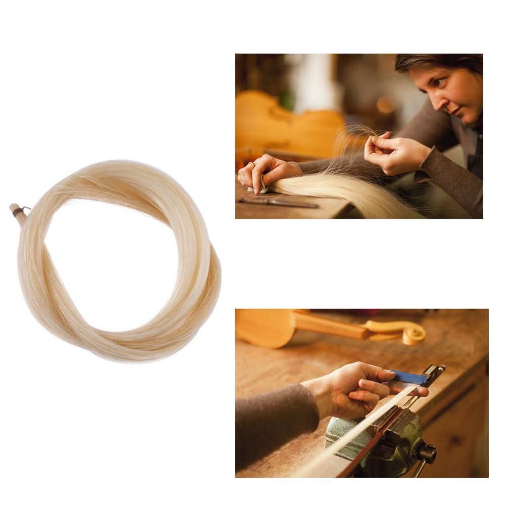 Universal Stallion Horse Hair for Violin Bow Stringed Musical Instruments Violin Parts Accessories