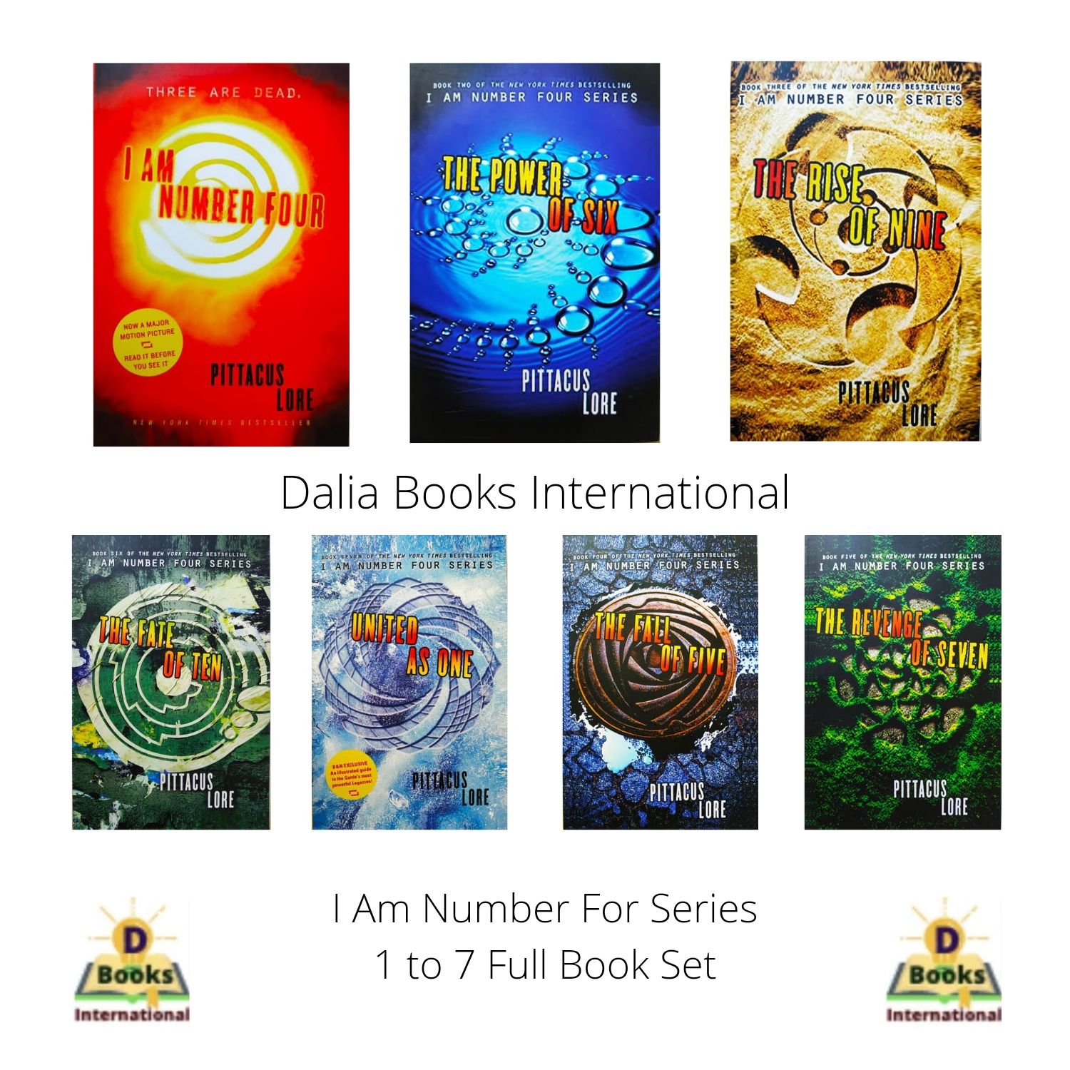 I Am Number For Series (1 to 7 full book set) by Pittacus Lore