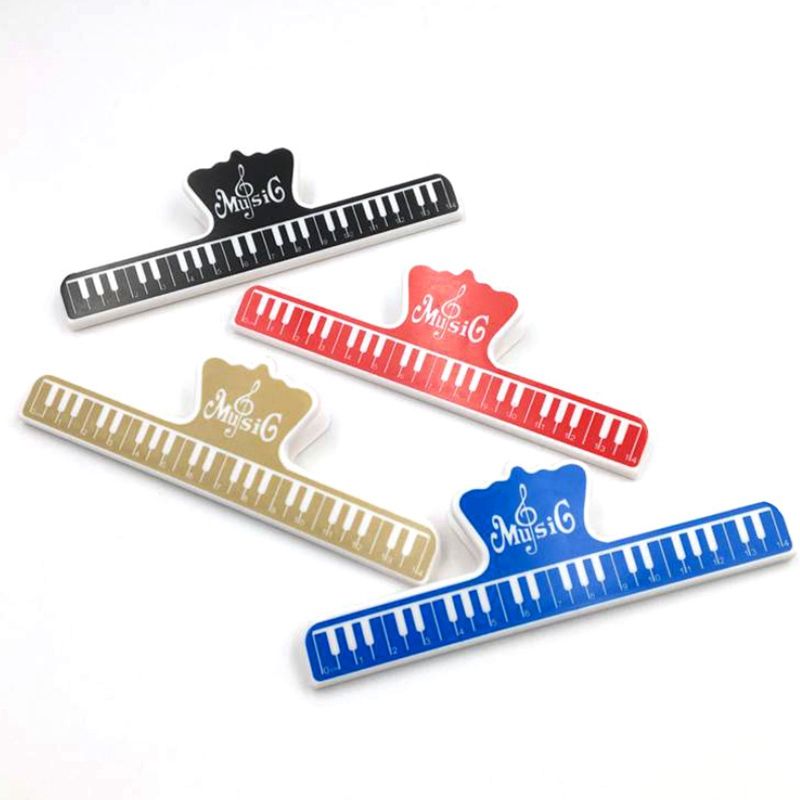 8 Pcs Music Book Note Paper Ruler Sheet Music Spring Clip Holder
