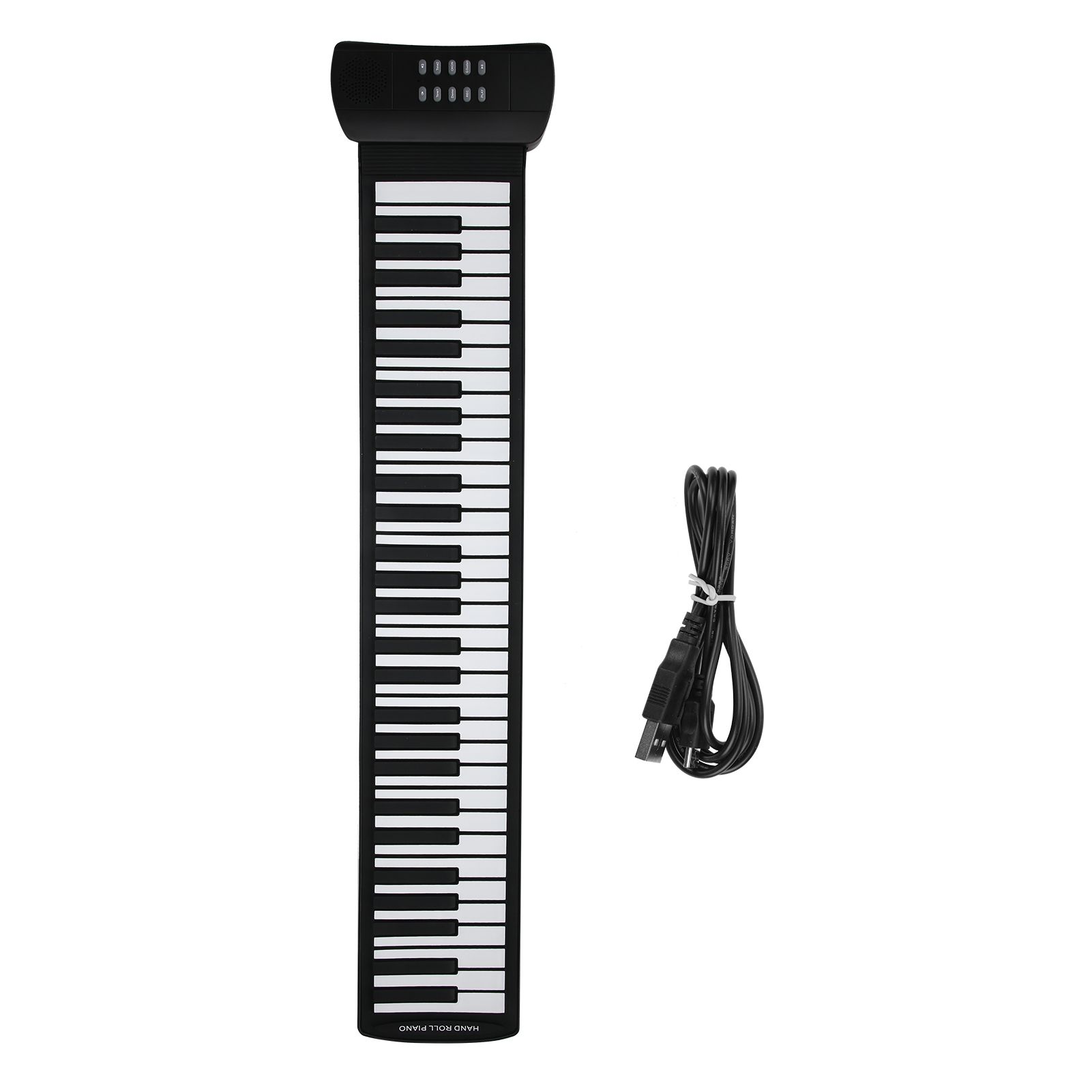 Hand Roll Up Piano 61 Key Foldable Silicone Rechargeable Electric Keyboard