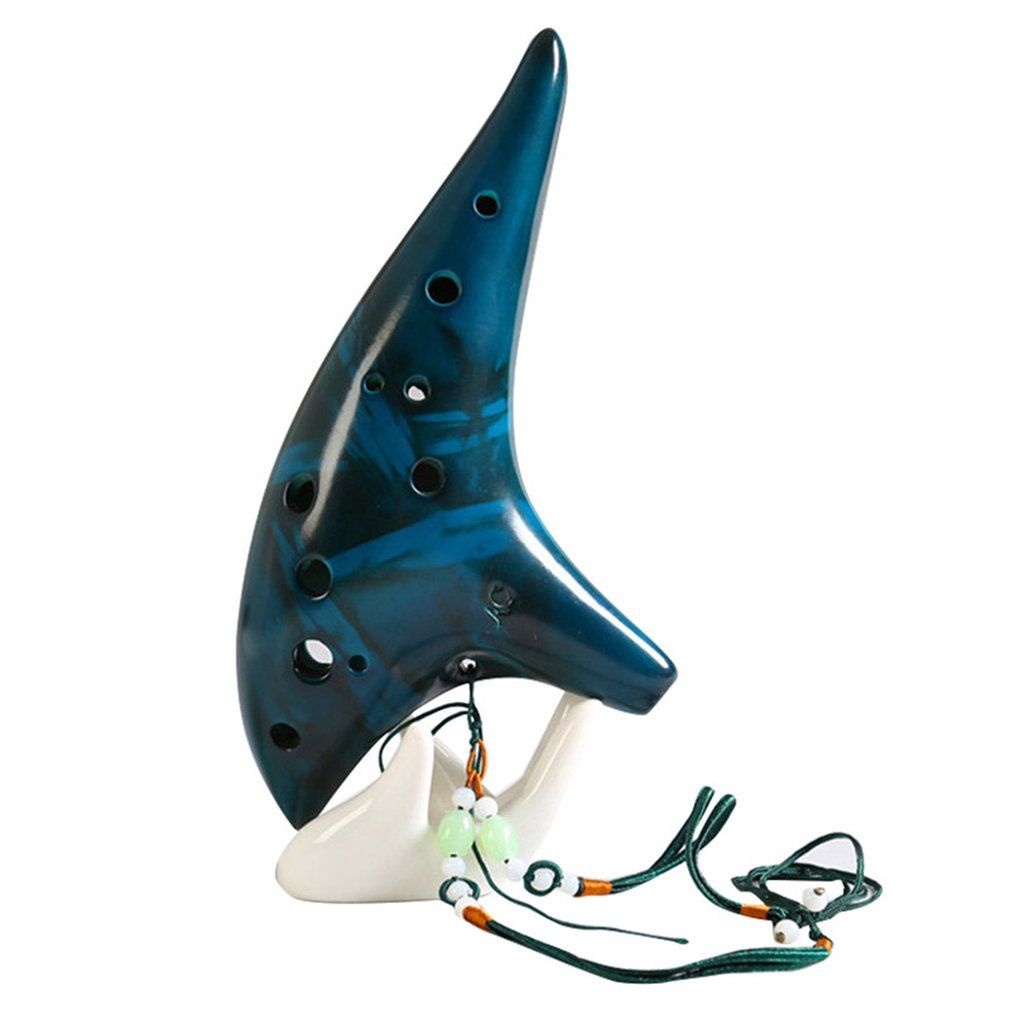 12 Holes Ceramic Flute Ocarina Alto Smoked Ocarina Underwater Musical Instrument Music Lover Style Beginner Instrument