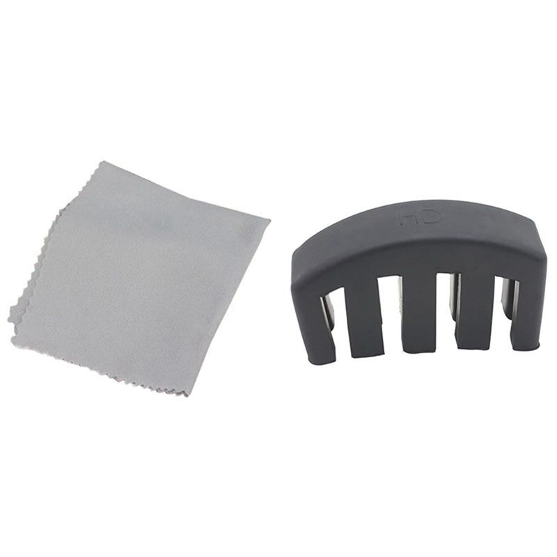 1 Pcs Microfiber Cleaning Polishing Polish Cloth & 1 Pcs Rubber Practice 5 Claws Cello Mute