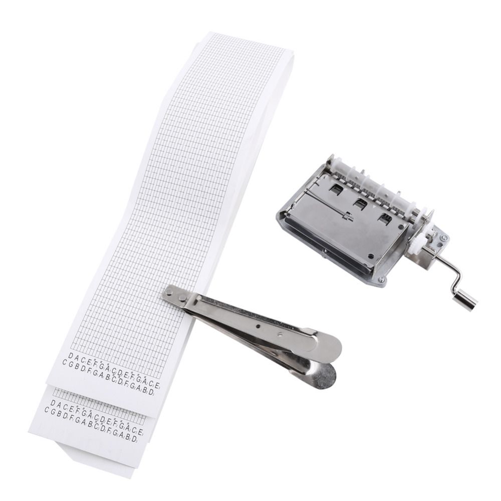 Practical Product 30-Note Tapes Hand Crank Music Mechanical Musical Box With Hole Puncher 3 Strips Tapes Create Your Own Music Diy Music Box
