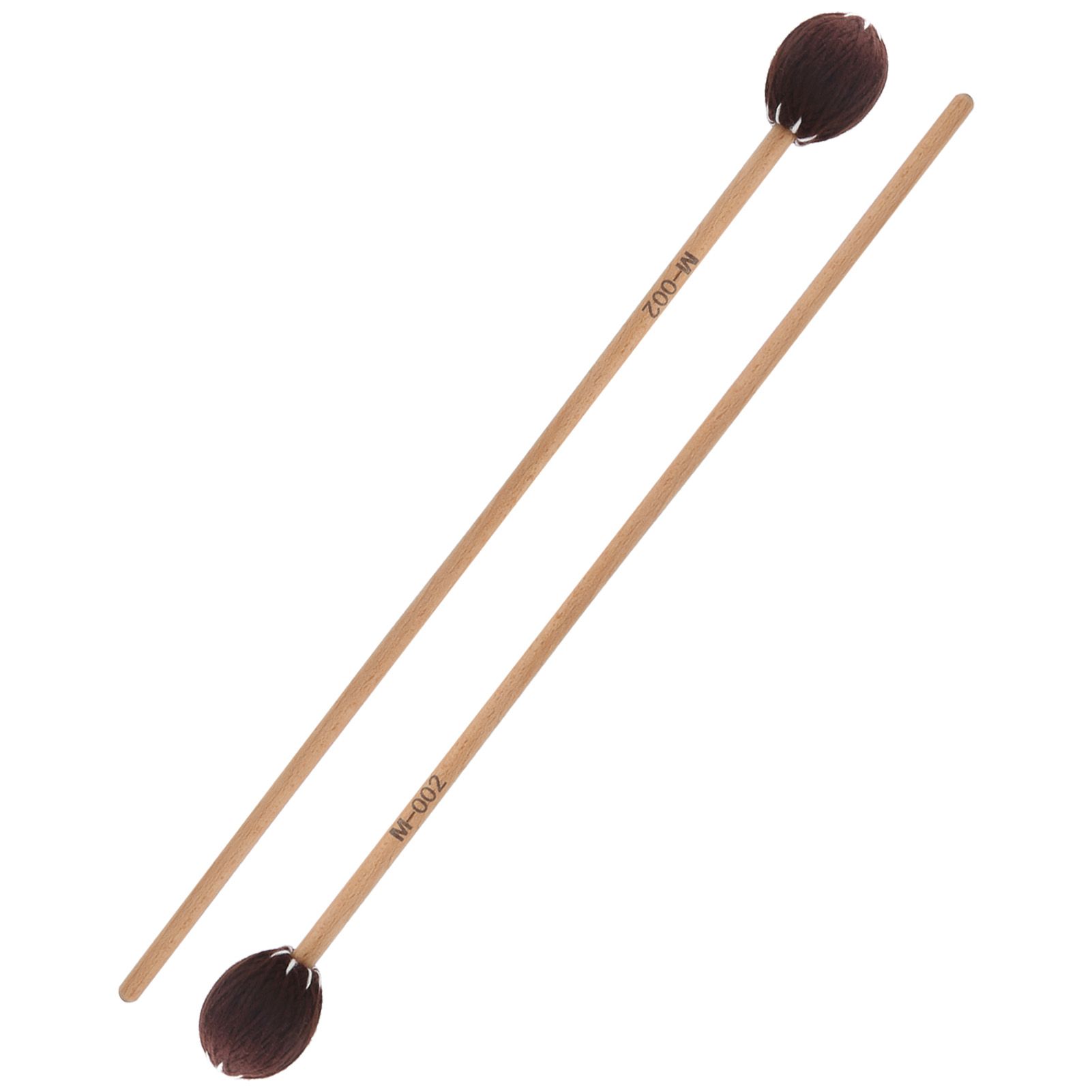 2Pcs Marimba Mallets Maple Rods Woolen Twisted Musical Instrument Hammer Percussion Playing Accessories