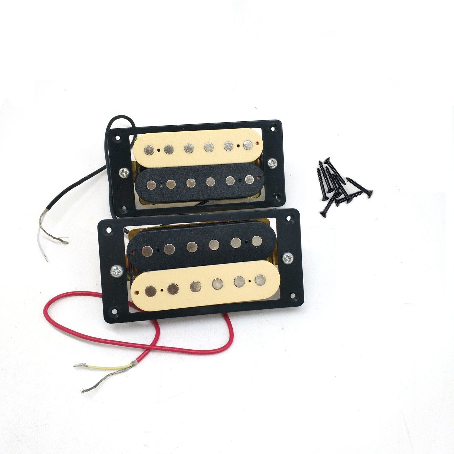 Harmony 2Pcs Electric Guitar Pickups 50/52 Zebra Faced Humbucker Double Coil Electric Guitar Pickups