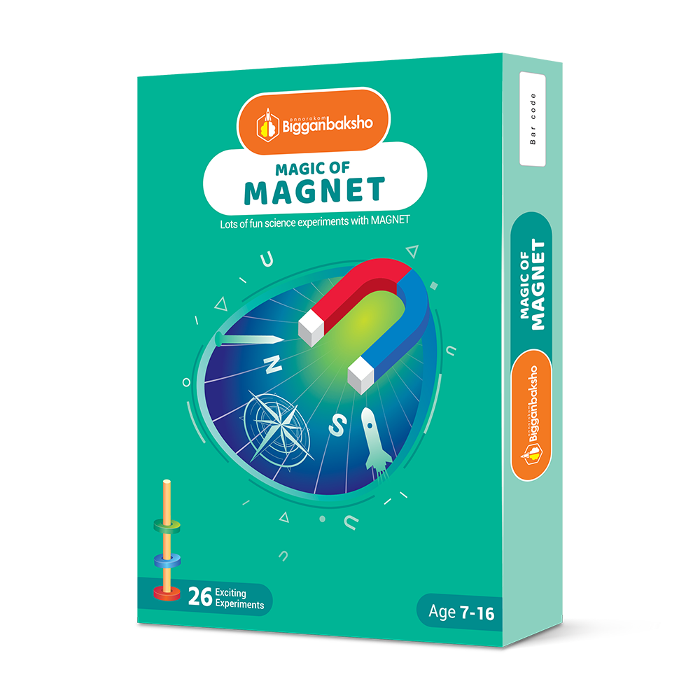 Educational Science Kit: OnnoRokom BigganBaksho : Magic of Magnet (English STEM Set): Book+ Materials | Educational Birthday Gift for Kids |
