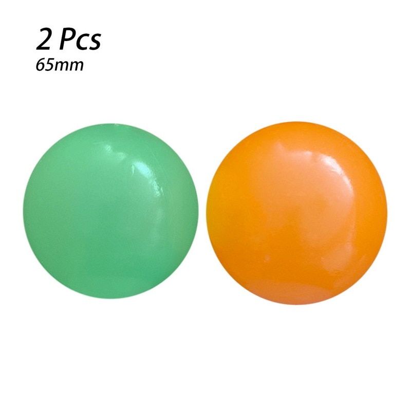 1/2/3/4/6pc Stick Wall Ball Glowing Globbles Fidget Toy Squash Xmas Sticky Target Ball Stress Ball Decompression Throw Kids Gift