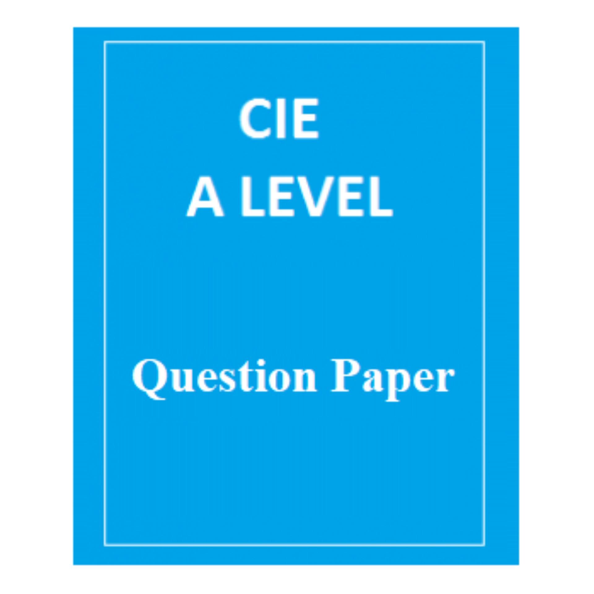 CIE A level Statistics 1 Question Paper