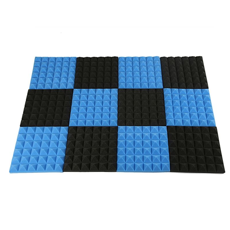 Charcoal Acoustic Foam Tiles Soundproofing Foam Panels Studio Sound Padding 2 x 10 x 10 Inch