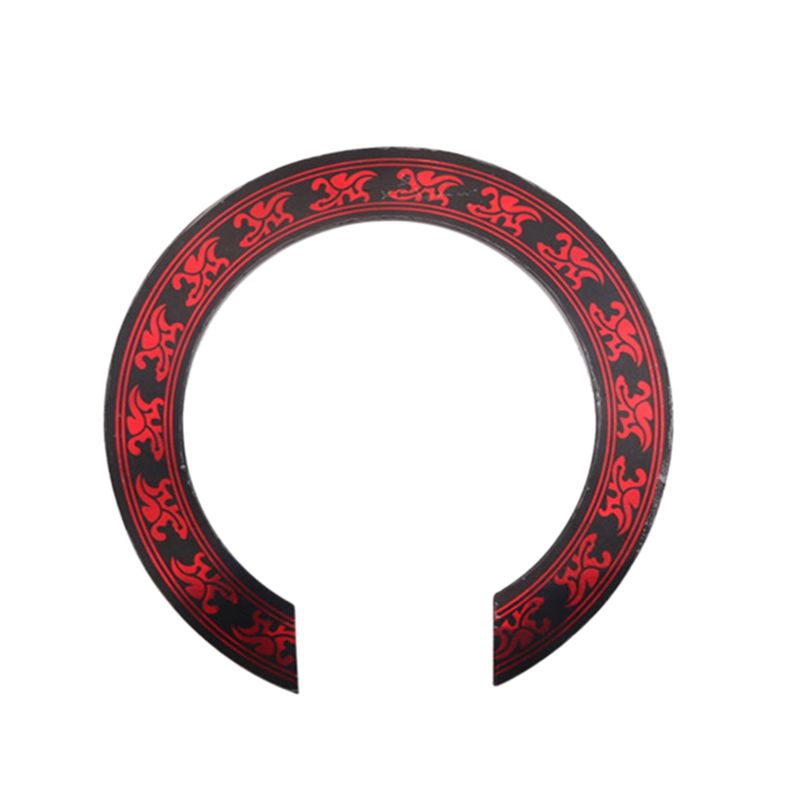 1 Pcs Soundhole Rosette Decal Sticker with Red Pattern for Acoustic Classical Guitar Parts Replacement