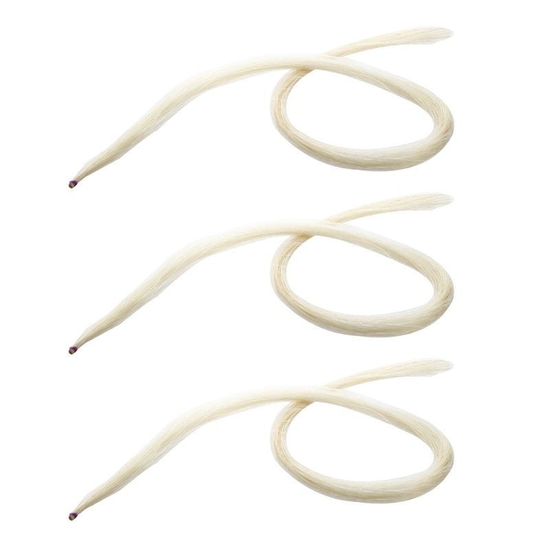 3pcs 32 Inch 80cm Violin Bow Violin Natural Hair Horsehair White