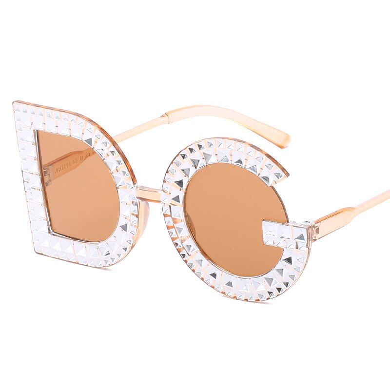 7-JH15994-C2Diamond D And G Round Sunglasses Women 2020 Luxury Brand Designer Ladies Shades Square DG Sunglasses For Female UV400
