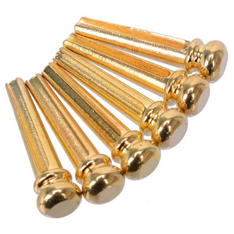 Guitar Bridge Pins 12Pcs Brass Endpin for Acoustic Guitar with Guitar Bridge Pin Puller