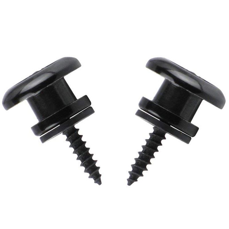 Practical Product 2Pcs Mushroom Head Guitar Strap Buttons Strap for Electric Acoustic Guitar Bass Parts,Black