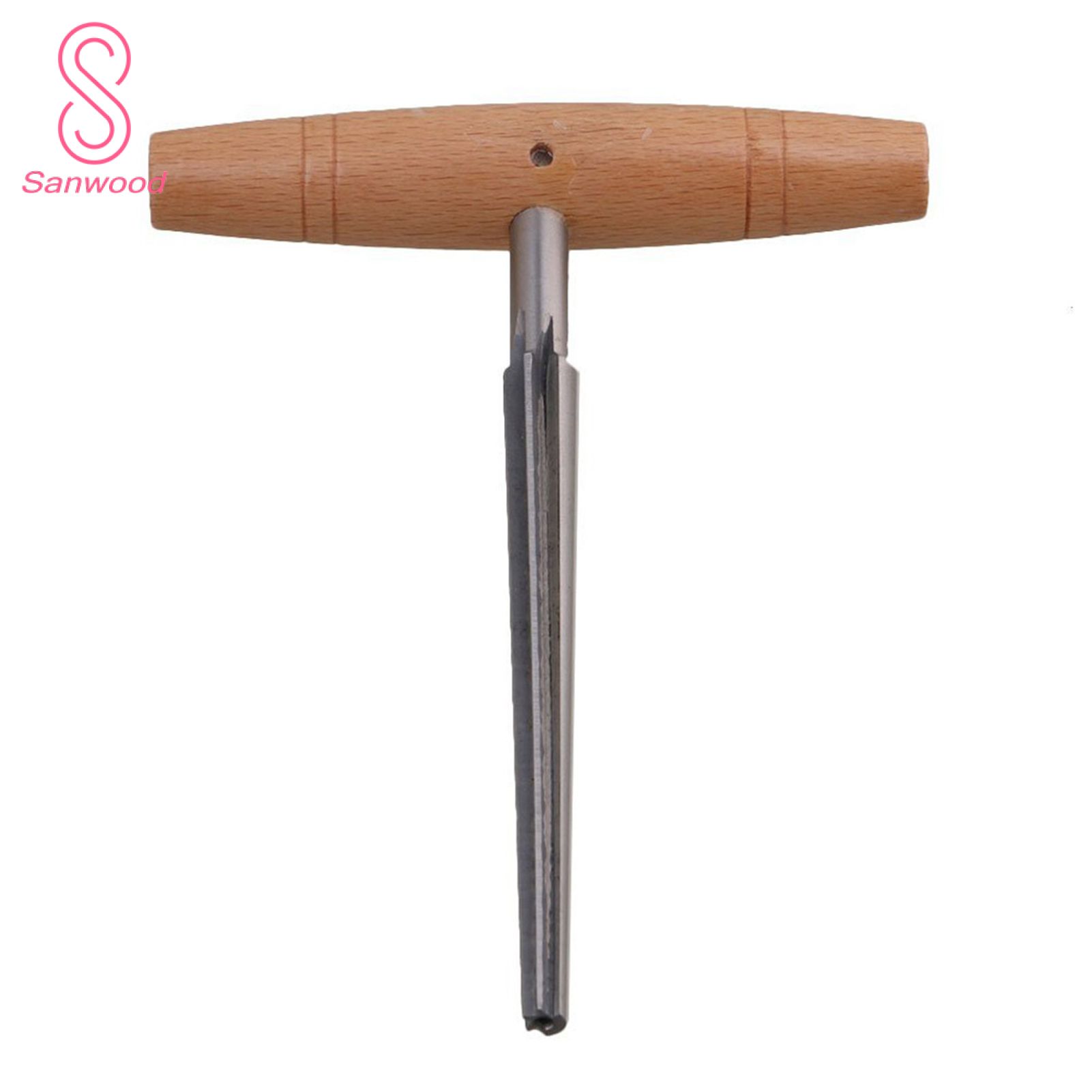 Violin Tapered Reamer Wear-Resistant Viola Peg Hole Reamer with Wood Handle