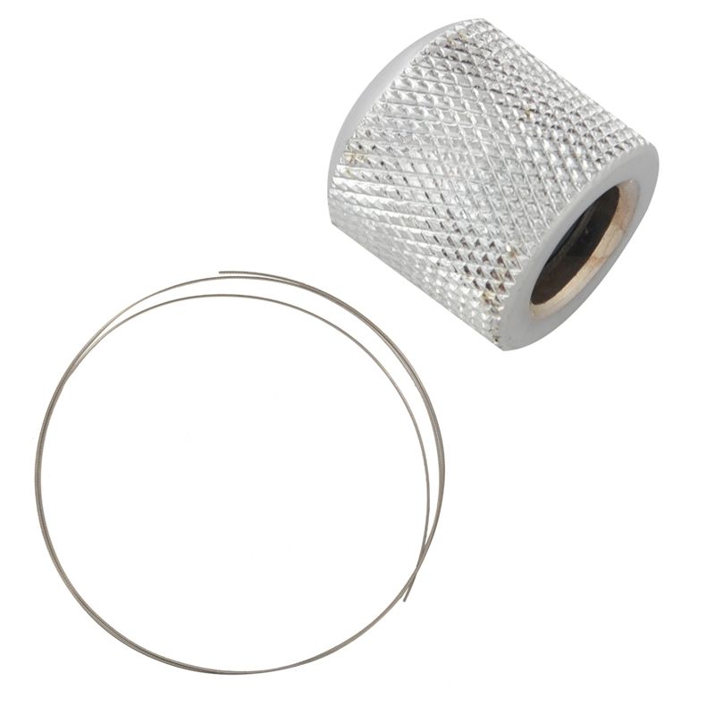 4Pcs Guitar Dome Control Knobs, Silver & 1Pcs 8 Feet Cupronickel Fret Wire Fingerboard Frets 2.9Mm Width for Bass