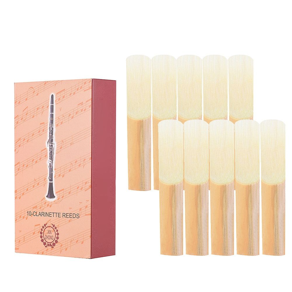 Durable Box Of 10pcs B Clarinet Reeds Traditional Reeds Strength 2.5