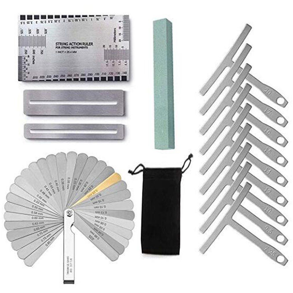 Professional Guitar Care Tool Repair Maintenance Tech Kit Set Silver
