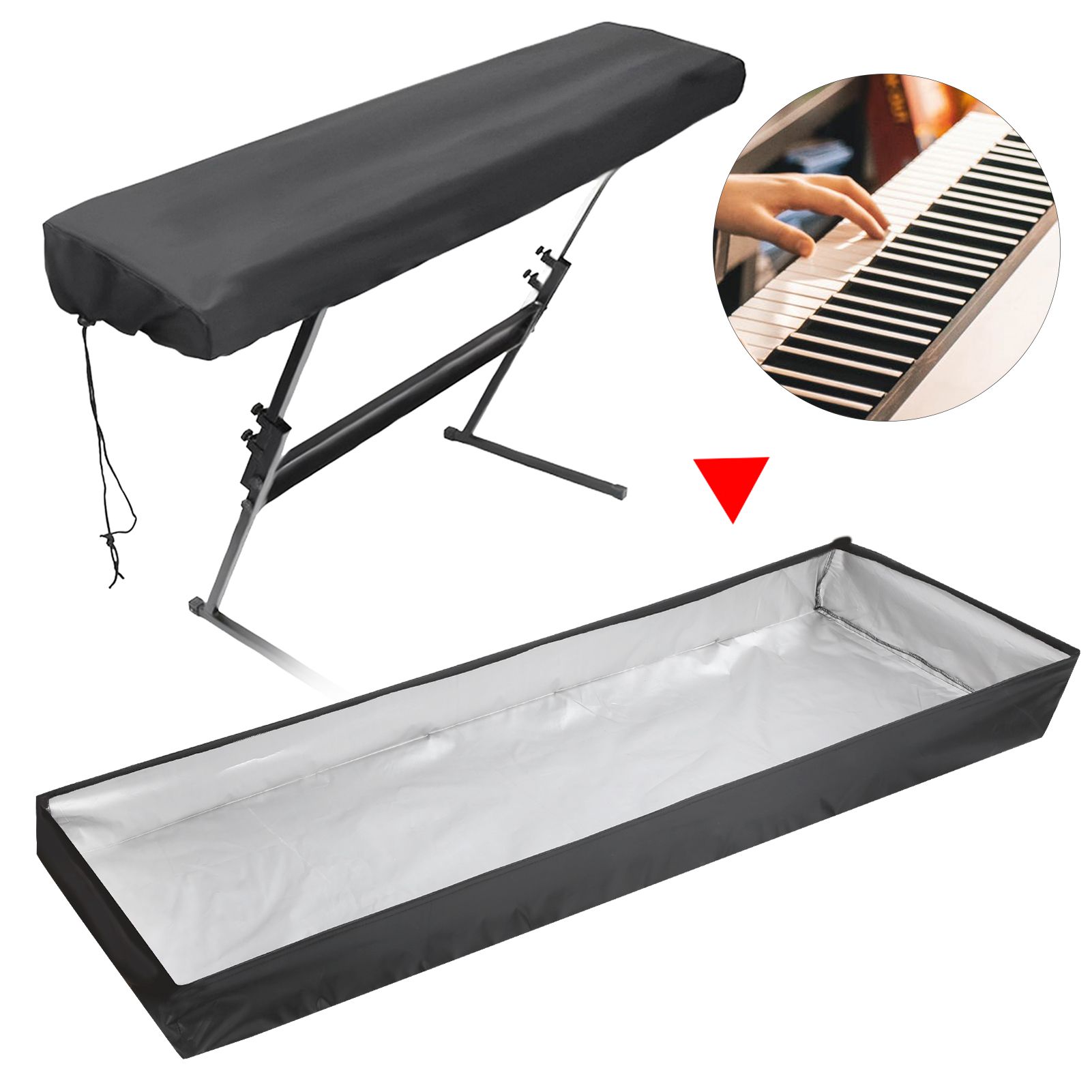 Electronic Keyboard Dust Cover 88‑Key Single‑Layer Waterproof Oxford Cloth for Piano