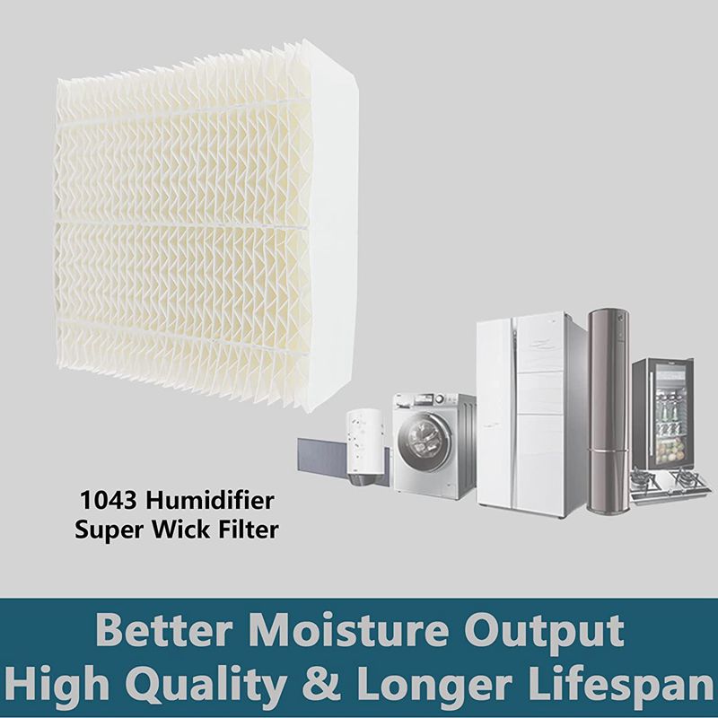 1Pcs 1043 Humidifier Super Wick Filter Replacement for Aircare Bemis Essick Compatible with 821000 826900 Humidifier Filters