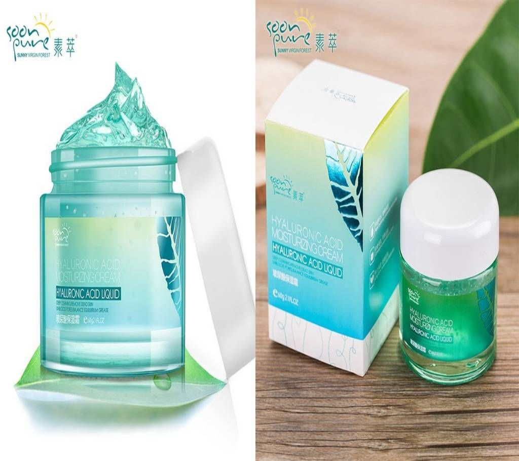 SOON PURE Hyaluronic Acid Moisturizing Face Cream Skin Care 60g China