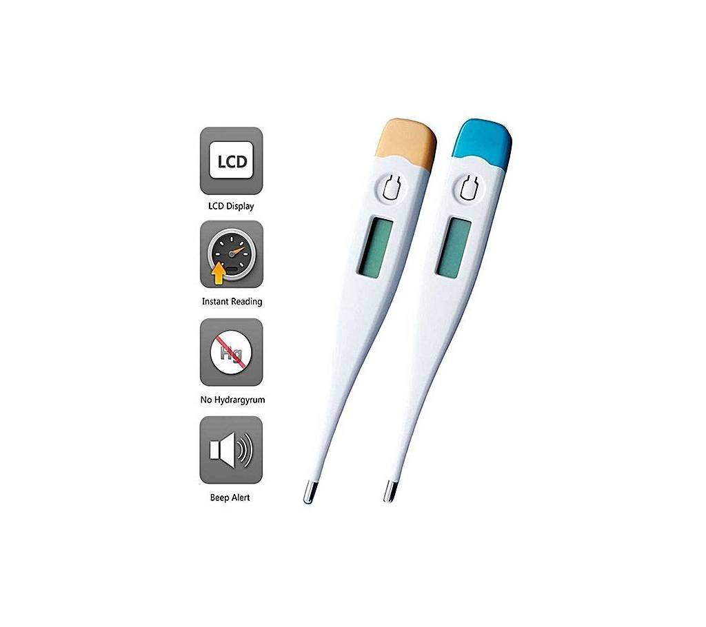 Digital Thermometer - White and Sky Blue