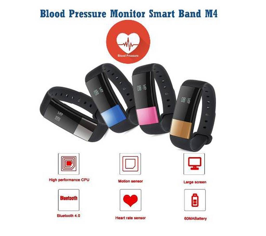 Smart Band Blood Pressure Monitor Wrist Watch