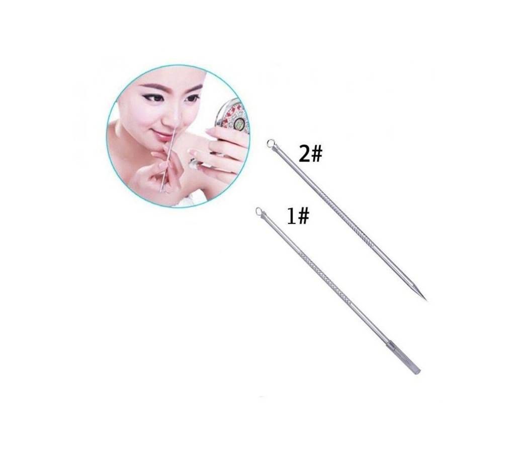 Blackhead Comedone Remover Silver Plated Stick 1pc