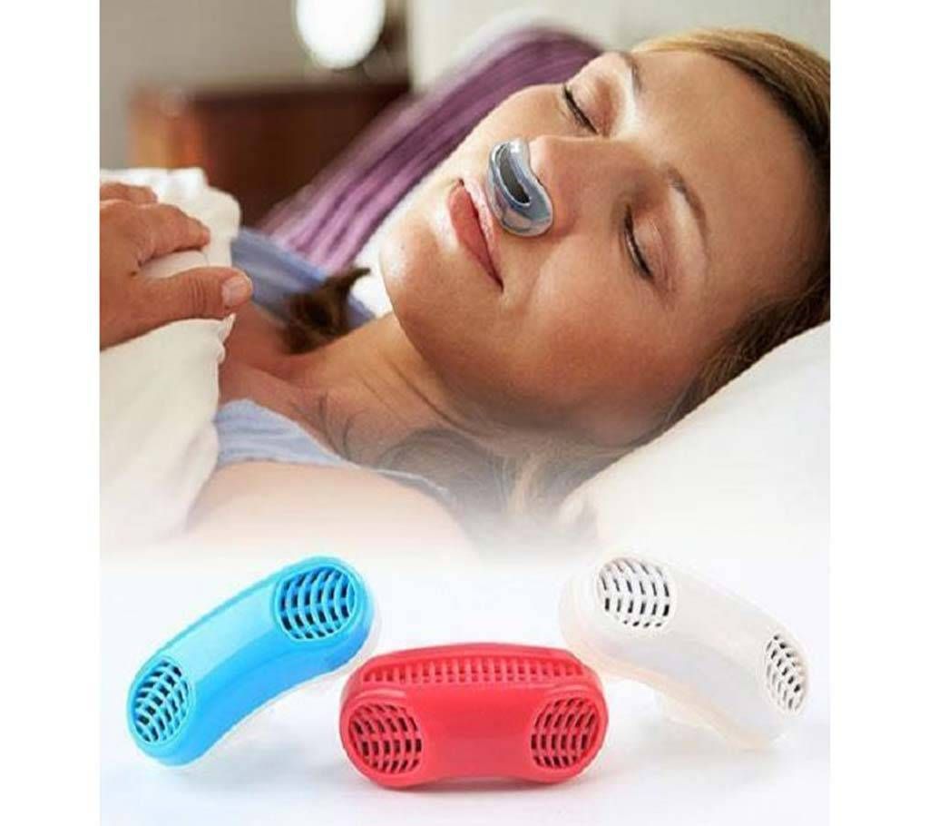 2 In 1 Anti Snoring and Air Purifier Silicone Snore Nose Clip Vents-1pcs