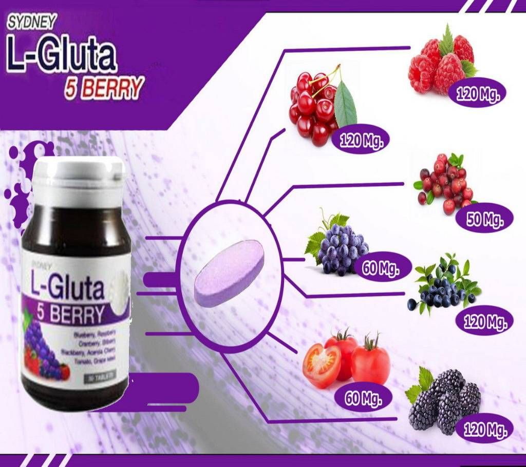 L-Gluta 5 berry plus White Capsule - Thailand