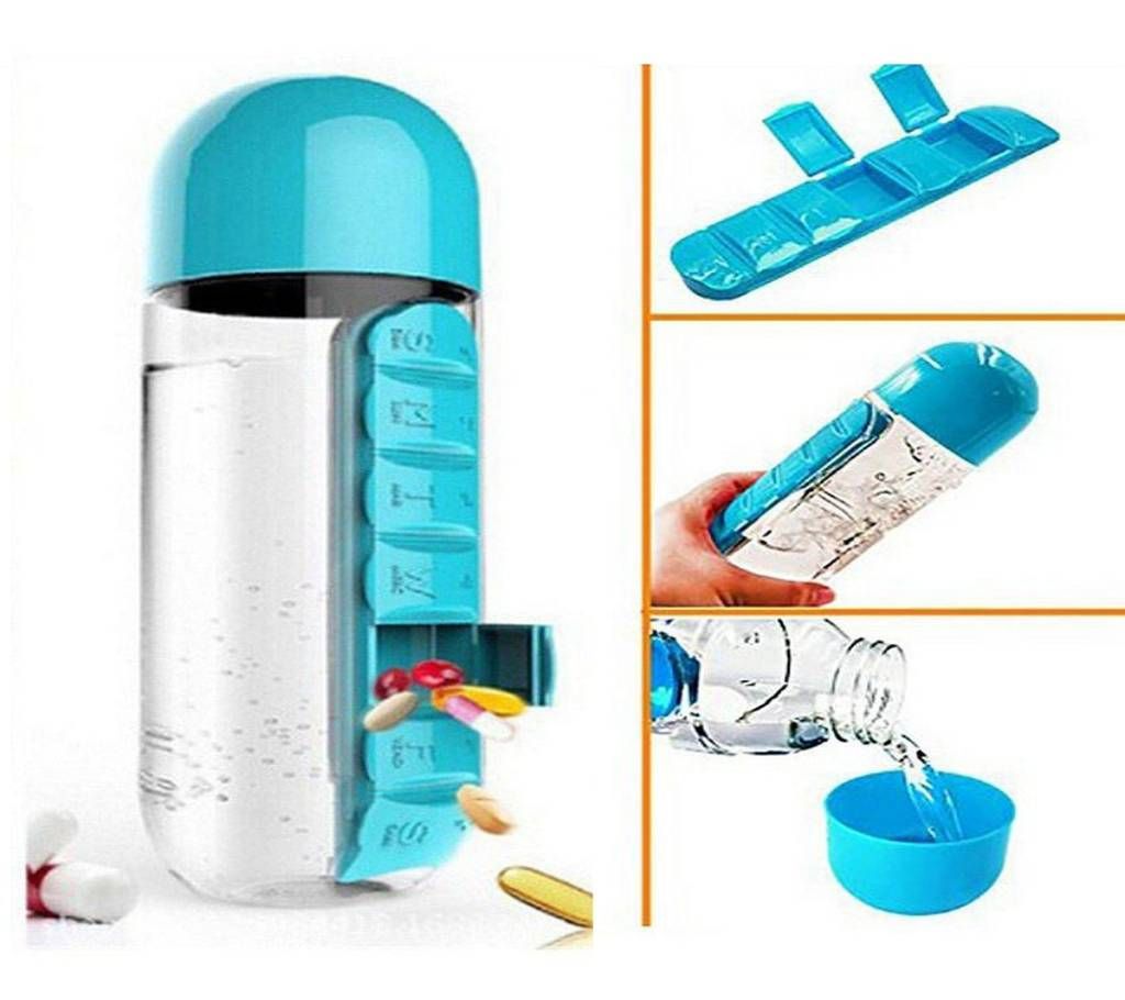 Organized Water Bottle with pill box