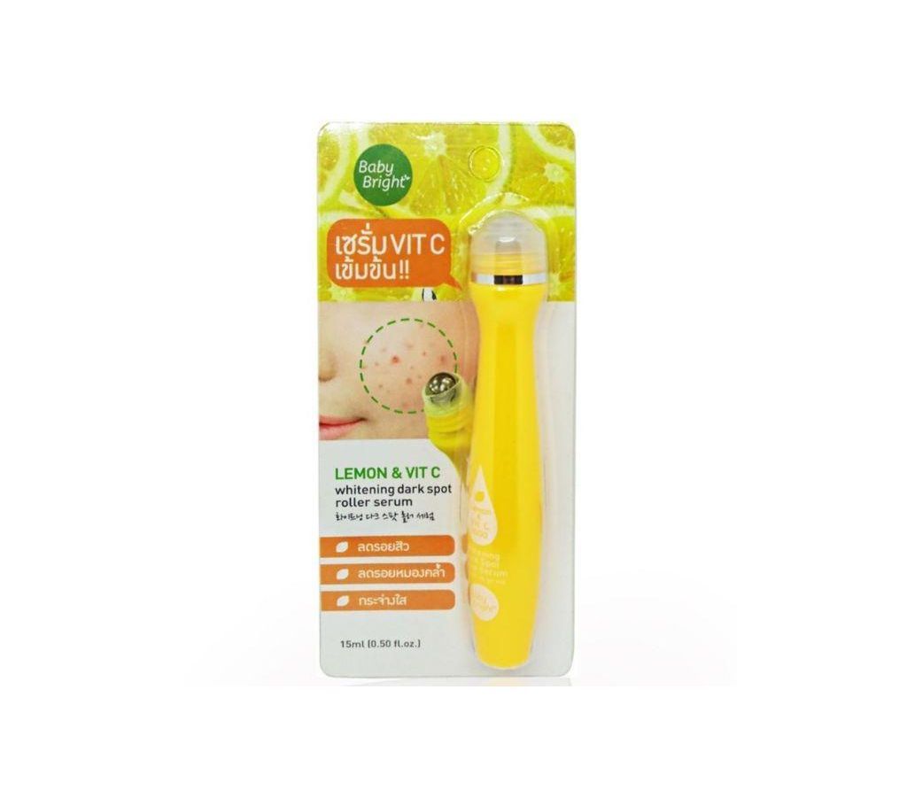aby Bright Lemon & Vit C Whitening Dark Spot Roller Serum 15 gm Thailand