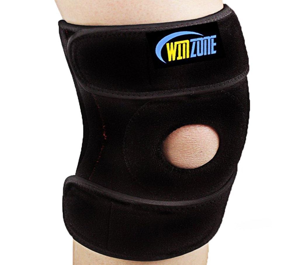 Knee Support with Adjustable Strapping Breathable Neoprene Sleeve. Meniscus Tear Support, Open-Patella Stabilizer Knee Brace