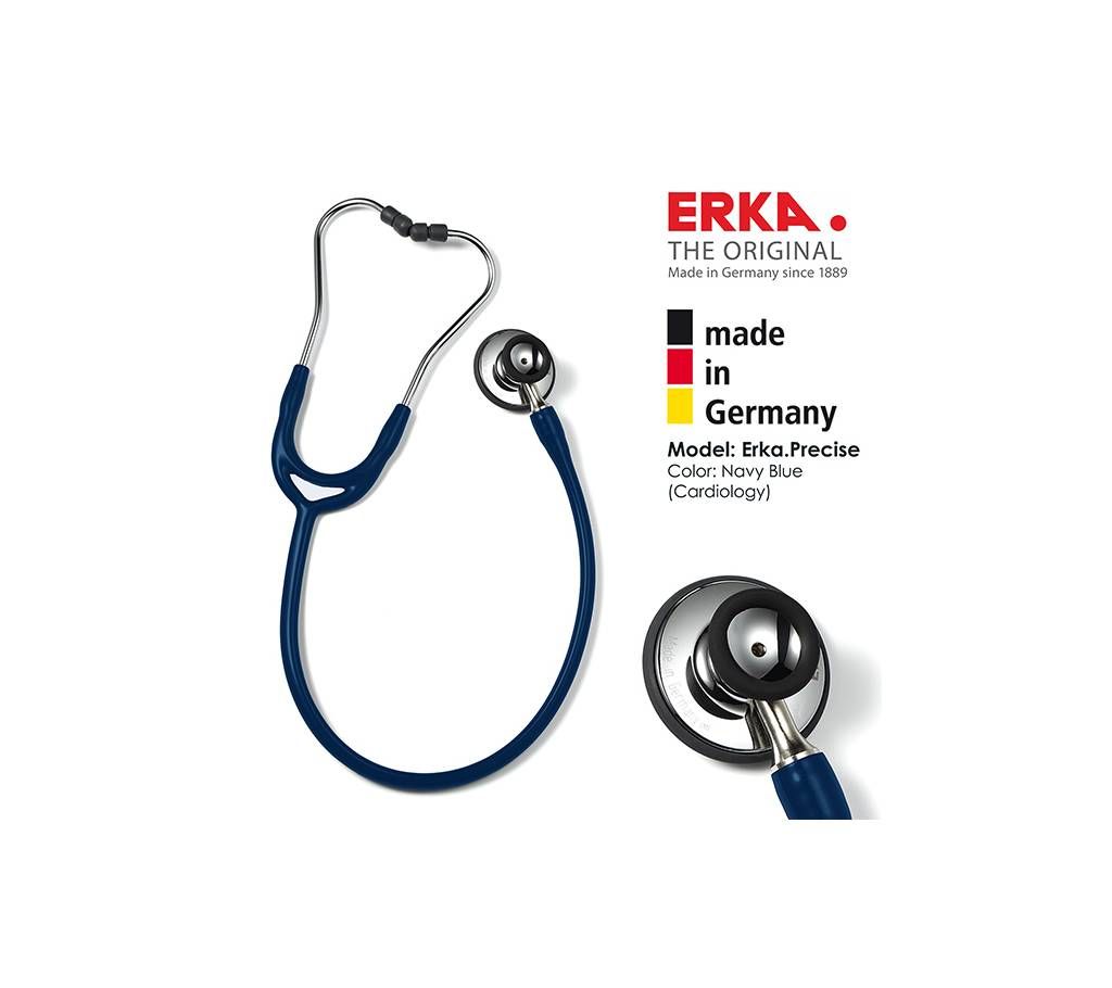 ERKA. Stethoscope, PRECISE, Navy Blue (Cardiology)