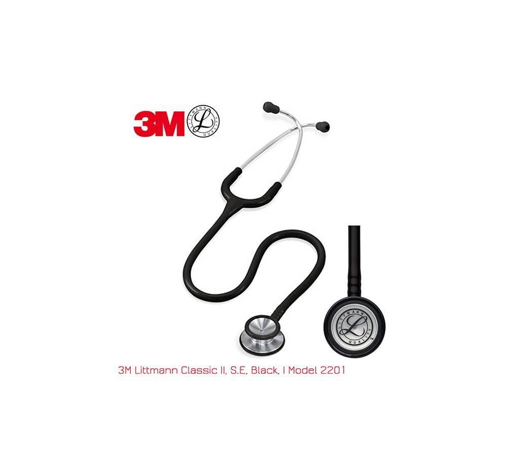 3M Littmann Classic II S.E. Stethoscope, Black, Adult, 28 Inch