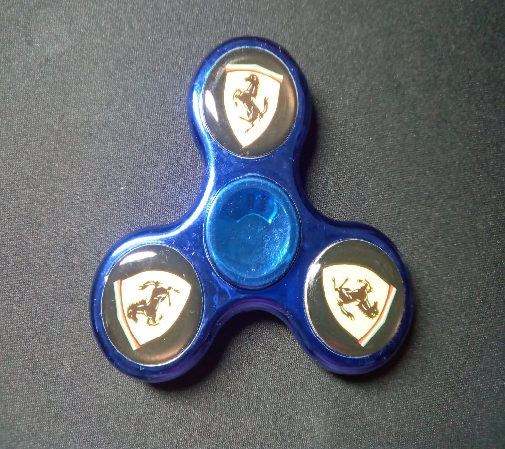 Ferrari Aluminium Blue Fidget Spiner Stress Reducer Toy