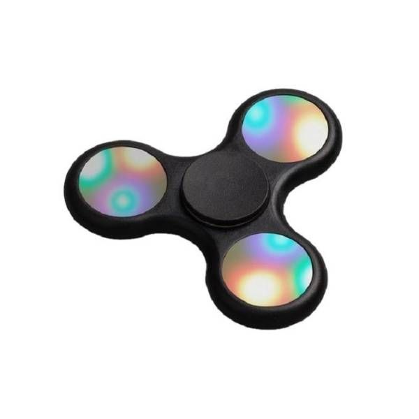 LED Light Fidget Spinner Stress Reducer Toy - Black