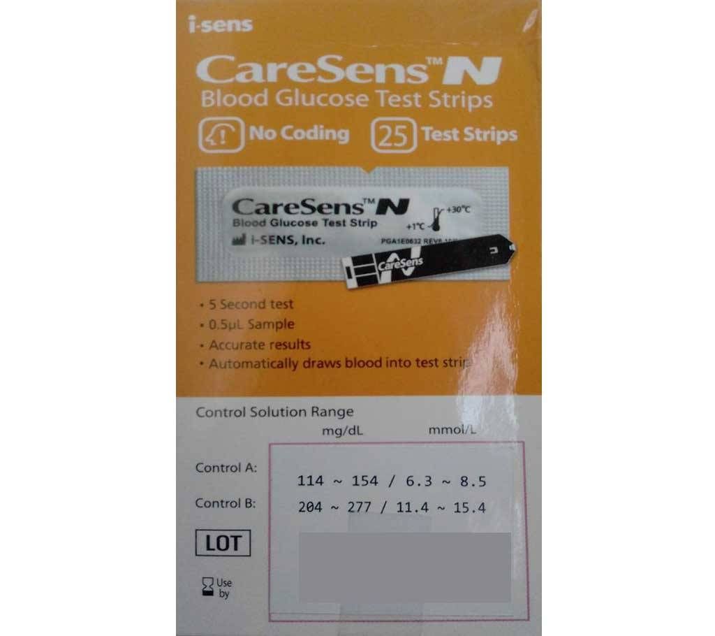 Care Sens N Blood Glucose 25 Test Strip