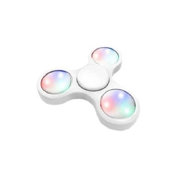 Fidget LED Spinner Stress Reducer Toy - White