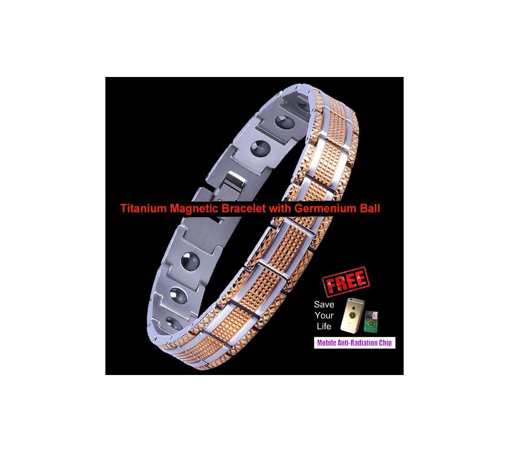 Original Titanium Healthcare Bracelet with Neodymium magnet and germanium ball