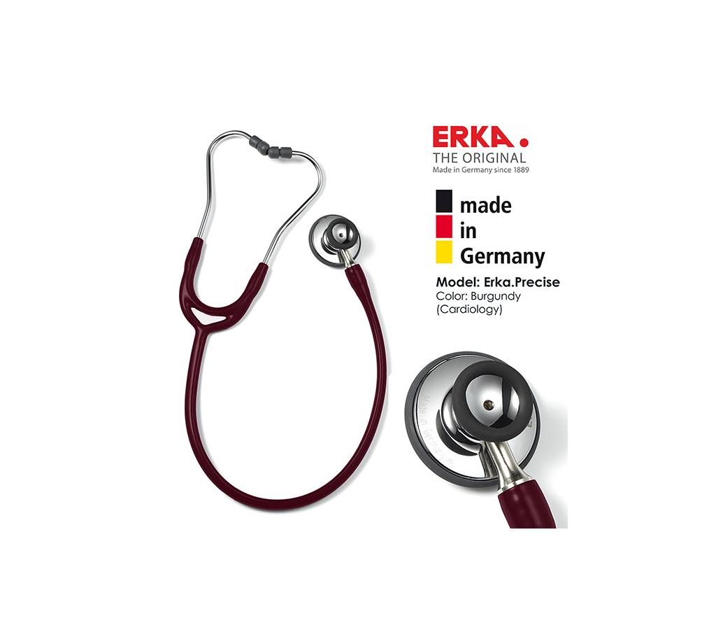 ERKA. Stethoscope, PRECISE, Burgundy (Cardiology)