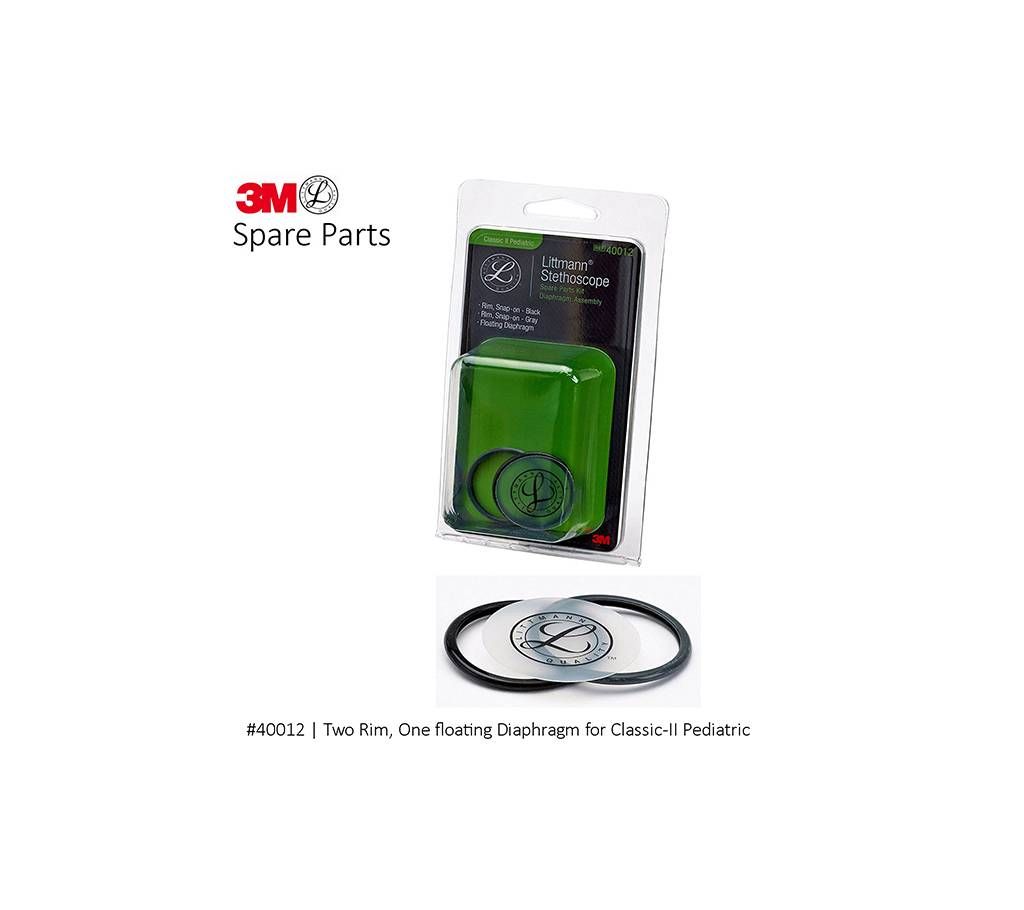 3M Littmann Spare Parts Kit for Classic-II Pediatric Stethoscope (Dia Assembly, Two Rim, One floating Dia) #40012