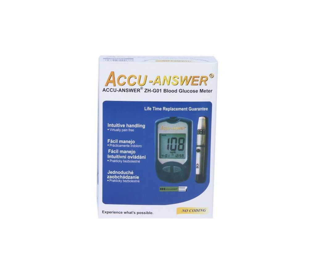 Accu-Answer blood Glucose Test Monitor whith 10 test strips