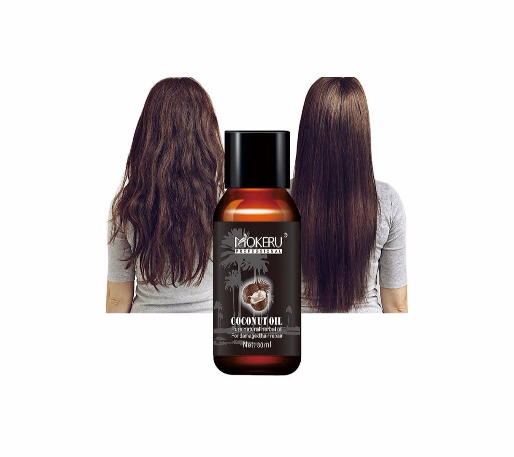 Mokeru Organic Coconut Oil Hair Repairing Damaged Hair Growth Hair Loss Oil