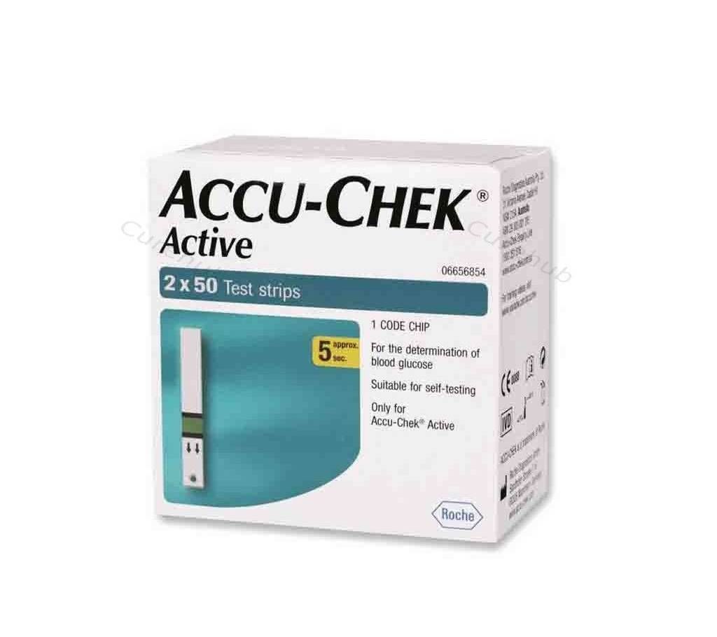 Accu-Chek Active Blood Glucose Test Strips 100 Pcs