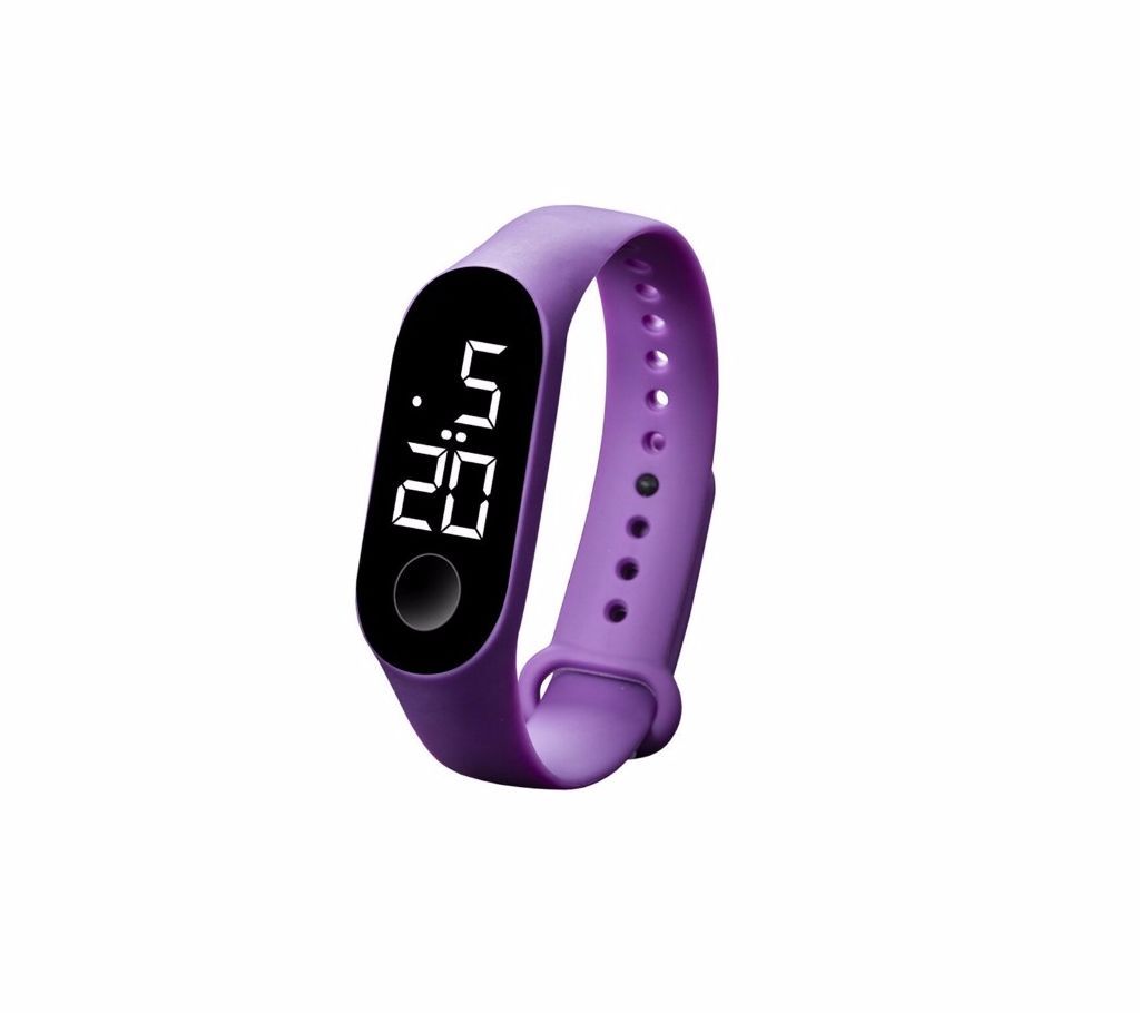 Purple  LED Electronic Luminous Sensor Watches