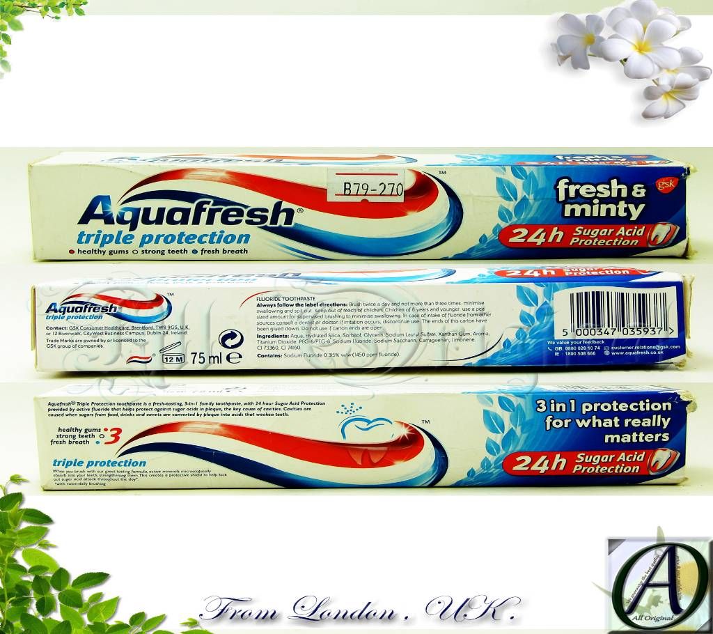 Aquafresh Fresh & Minty Toothpaste 75ml  (Ireland)