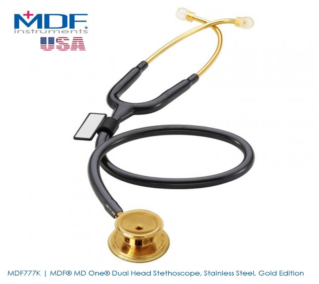 MDF777K | MDF MD One Dual Head Stethoscope, Stainless Steel, Gold Edition