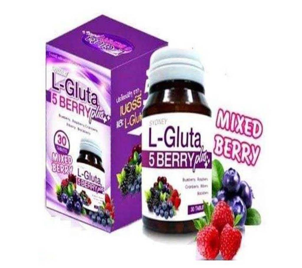L-Glutathione 5 Berry Whitening Skin Anti Aging Vitamins - 30pcs-Thailand 
